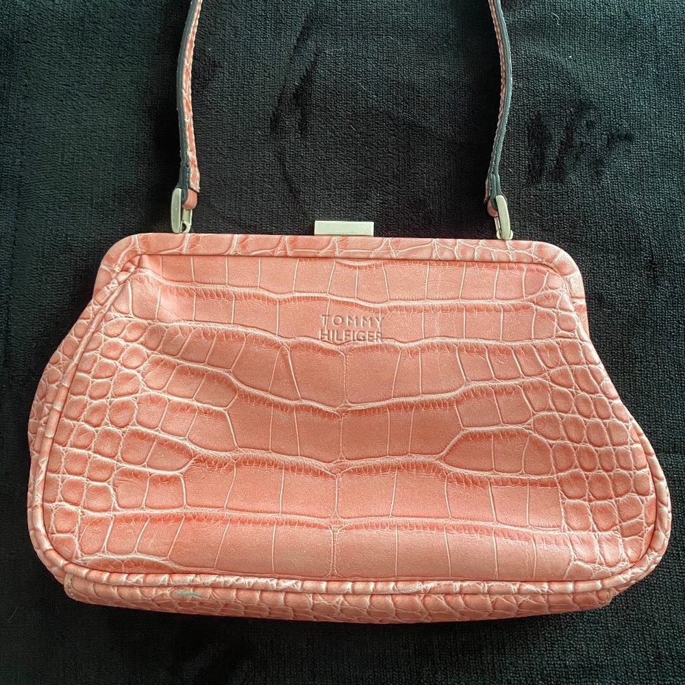 Coral Pink Snakeskin Purse